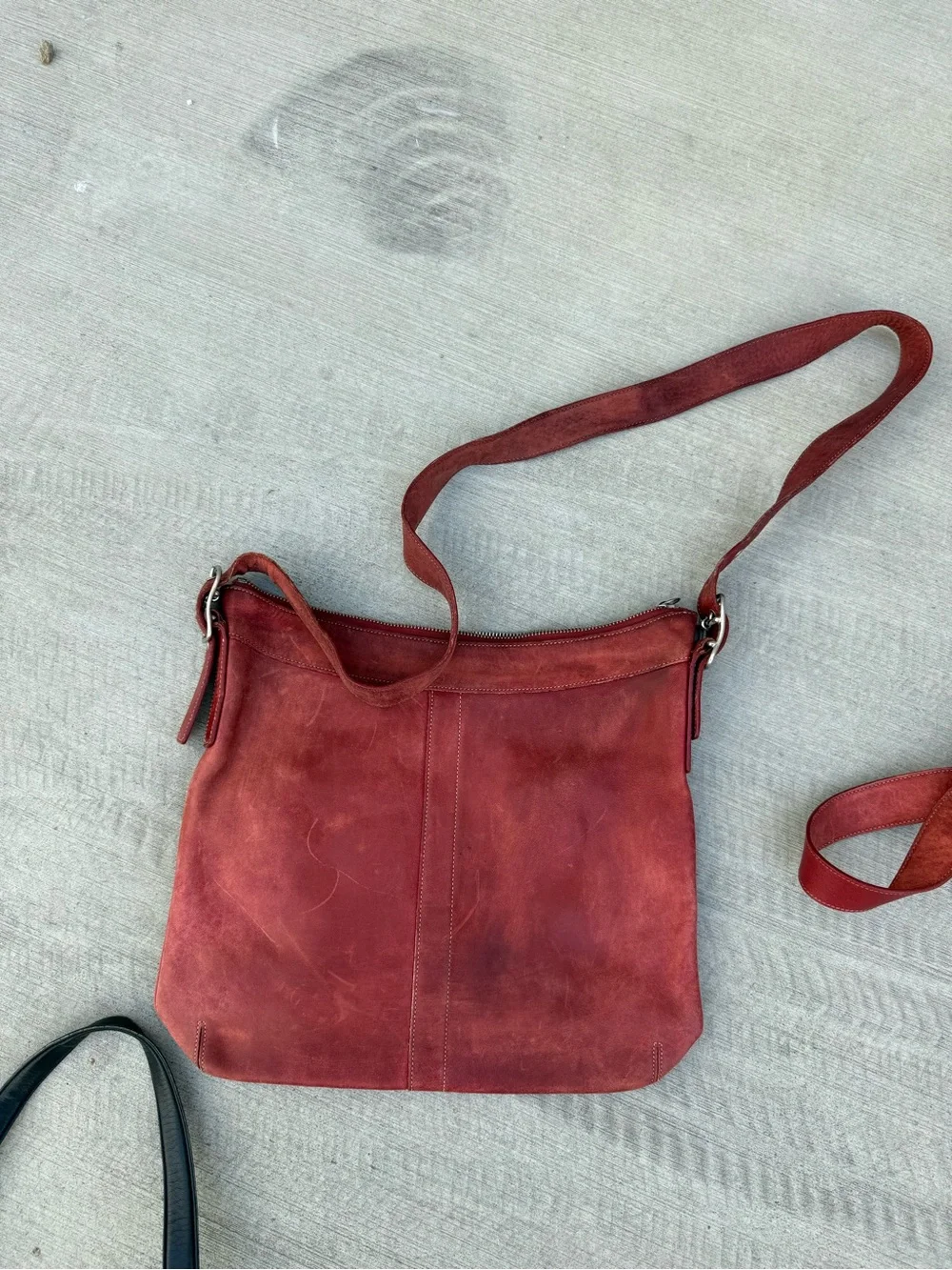 Coach Red Leather Crossbody Shoulder Bag